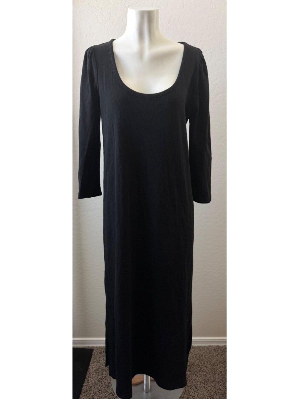 Maternity The Nines by Hatch Black Long sleeve Midi Dress sz L